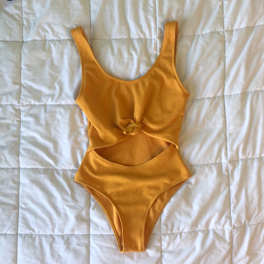 Zaful yellow one piece swimsuit